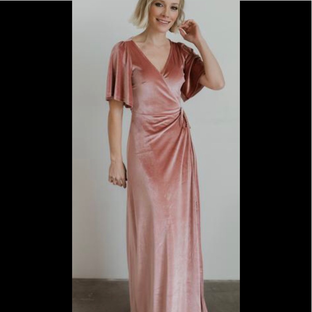 Baltic Born Meghan Mauve Velvet Wrap Maxi